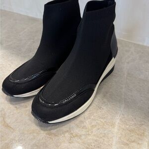 French Connection Black Knit Sneakers